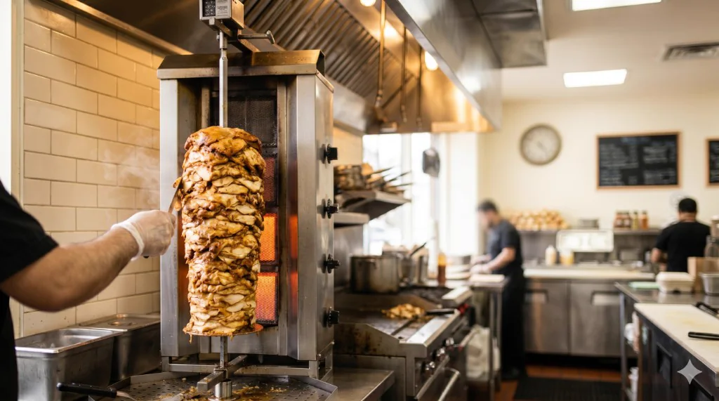 Authentic shawarma wrap and rotisserie at Al Balad Deli